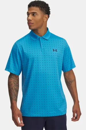Under Armour Matchplay Poloshirt mit Aufdruck für Herren Ether / Midnight Blaue Marine L