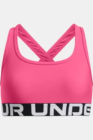 Under Armour Crossback Sport-BH für Mädchen Super / Weiß YLG (149 - 160 cm)