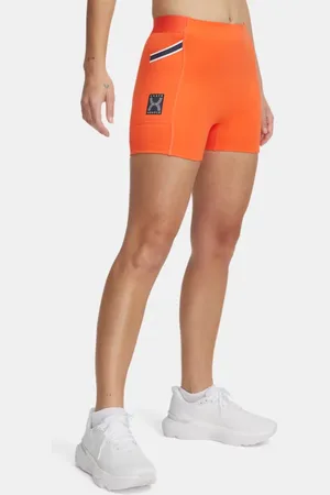 Under Armour Run 96 Shorts für Damen Fire / Weiß Quartz / Anthracite L