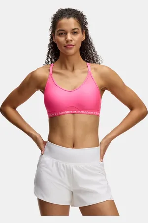 Under Armour Damen Crossback Low Sport-BH Aero / Weiß L