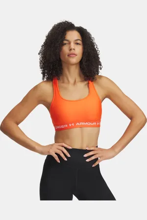 Under Armour Sport-BH Armour® Mid Crossback für Damen Fire / Weiß L