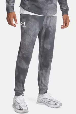 Under Armour Rival Terry Jogginghose mit Aufdruck für Herren Castlerock / Onyx Weiß L