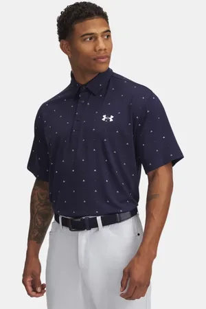 Under Armour Playoff 3.0 Poloshirt mit Aufdruck für Herren Midnight Blaue Marine / Weiß L