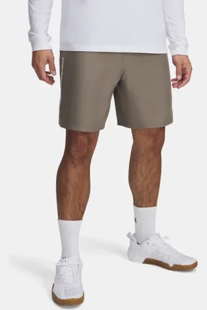 Under Armour Tech™ Shorts aus Webstoff mit Schriftzug für Herren Taupe Dusk / Weiß 3XL