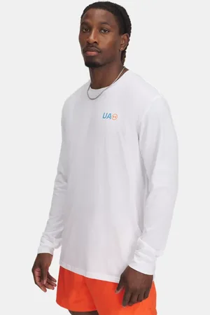 Under Armour Workwear Kurzarm-Oberteil mit Logo für Herren / Ether Blau / Blaze Orange L