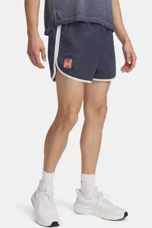 Under Armour Run 96 Shorts für Herren Downpour / Weiß Quartz 3XL