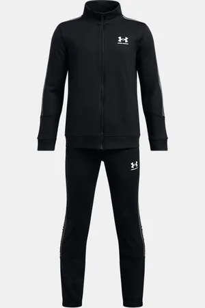 Under Armour Icon Strick-Trainingsanzug für Jungen / Castlerock / Weiß YLG (149 - 160 cm)
