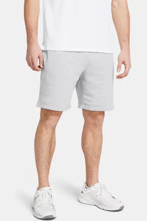Under Armour Rival Fleece Shorts für Herren Mod Light Heather / Weiß 3XL