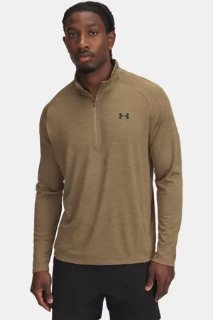 Under Armour Tech™ Strukturiertes Oberteil mit ½-Zip für Herren Bayou / Schwarz L