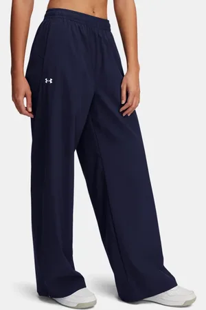 Under Armour Rival Hose mit weitem Bein für Damen Midnight Blaue Marine / Weiß L