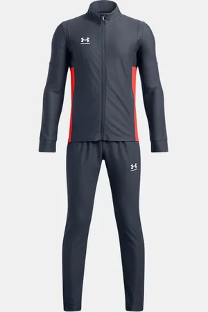 Under Armour Challenger Trainingsanzug für Jungen Downpour / Fire / Weiß YLG (149 - 160 cm)