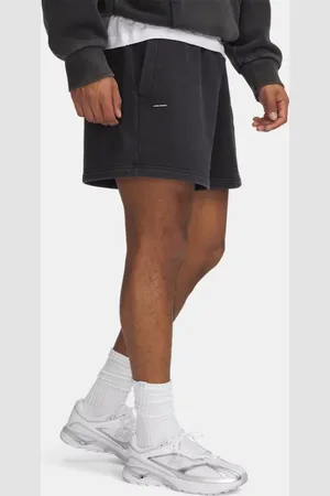 Under Armour Icon Heavyweight Shorts aus gewaschenem Fleece für Herren / Weiß L