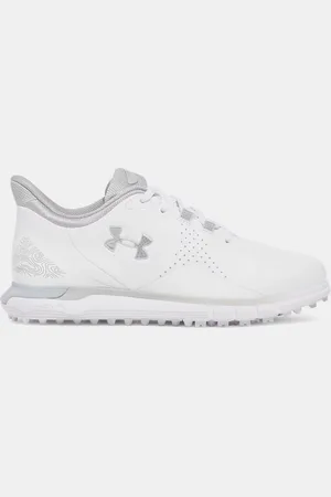 Under Armour Drive Fade Golfschuhe ohne Spikes für Damen / Distant Grau / Metallisch Silber 42