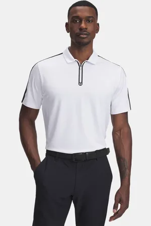 Under Armour Drive Poloshirt mit Zip für Herren / Schwarz / S