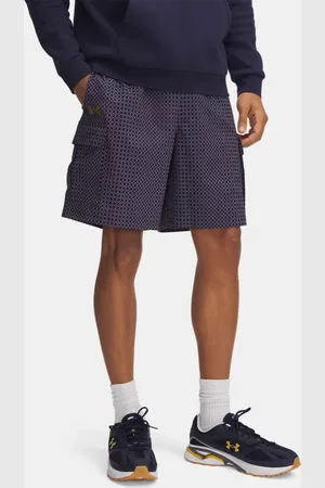 Under Armour Holiday Vibe Cargo Shorts für Herren Midnight Blaue Marine / Violett Prime / Metallisch Gold L
