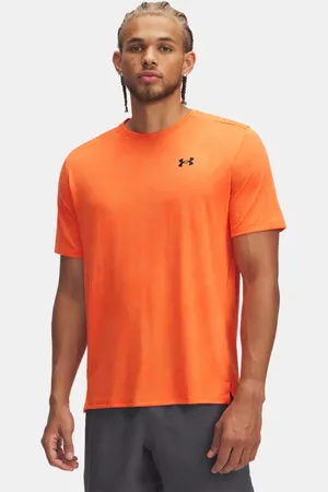 Under Armour Tech™ Vent Jacqrd Kurzarmoberteil für Herren Fire / Schwarz L