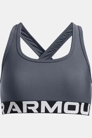 Under Armour Crossback Sport-BH für Mädchen Downpour / Weiß YLG (149 - 160 cm)