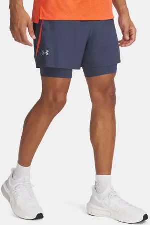 Under Armour Launch 2-in-1-Shorts (13 cm) für Herren Downpour / Fire / Reflektierend M
