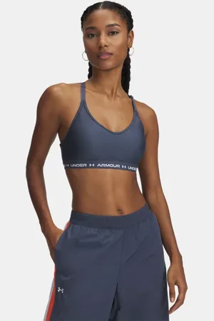 Under Armour Damen Crossback Low Sport-BH Downpour / Weiß L