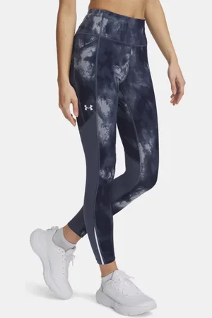 Under Armour Launch Ankle Tights für Damen mit Print Downpour / Reflektierend L