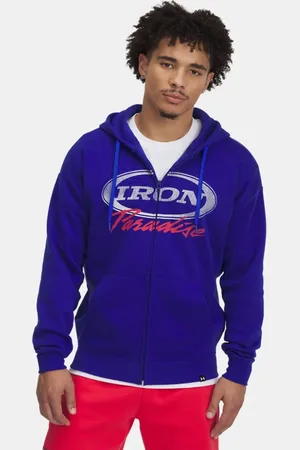 Under Armour Project Rock Icon Jacke aus Fleece mit durchgehendem Zip für Herren Team Royal / Weiß L