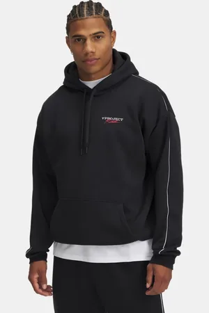 Under Armour Project Rock Icon Fleece-Hoodie für Herren / Racer Rot / Weiß 3XL