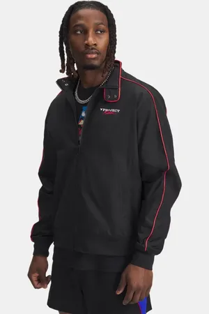 Under Armour Project Rock Warm-Up-Jacke für Herren / Racer Rot / Weiß 3XL
