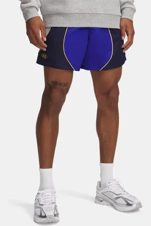 Under Armour Icon Colorblock Volleyball-Shorts für Herren Royal / Midnight Blaue Marine / Noble Gold 3XL