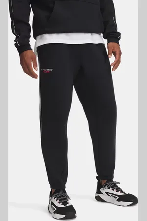 Under Armour Project Rock Icon Fleece-Jogginghose für Herren / Racer Rot / Weiß 3XL