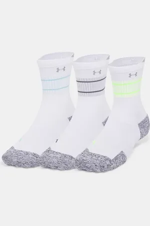 Under Armour Unisex ArmourDry® Run Cushion Halbhohe Crew-Socken im 3er-Pack / / Reflektierend L