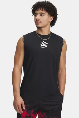 Under Armour Curry ärmelloses T-Shirt für Herren / Weiß L