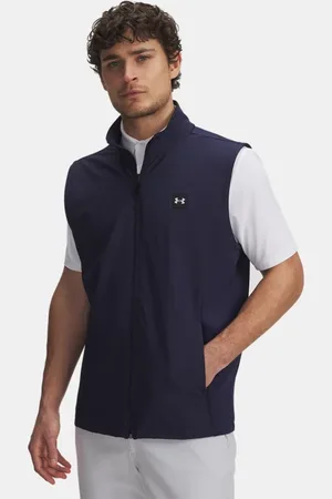 Under Armour Drive Pro Storm Hybrid Weste für Herren Midnight Blaue Marine / Metallisch Silber S