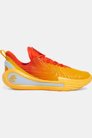 Under Armour Curry 12 „What The Bay“ Basketballschuhe, unisex Calm / Atlantis / Dark Orange 44.5