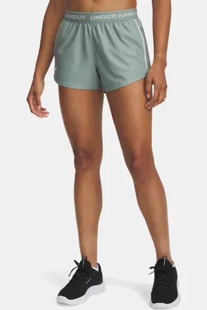 Under Armour Tech™ Play Up Shorts für Damen Silica / Hydro / Weiß L