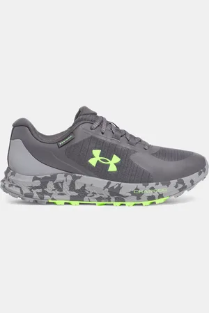 Under Armour Bandit Trail 3 Laufschuhe für Herren Castlerock / Stahl / Hyper Grün 44