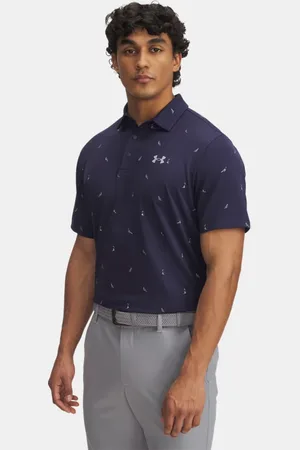 Under Armour Playoff 3.0 Poloshirt mit Aufdruck für Herren Midnight Blaue Marine / Stahl L