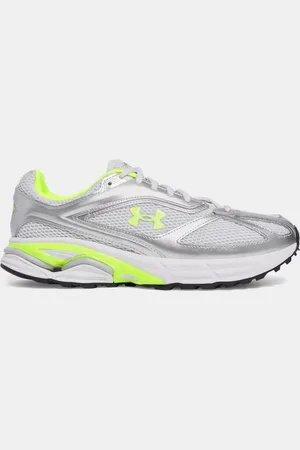 Under Armour Apparition Schuhe, unisex Distant / Metallisch Silber / High Vis Gelb 44.5