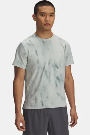 Under Armour Launch Elite Kurzarmoberteil mit Druck für Herren Hydro / Reflektierend L