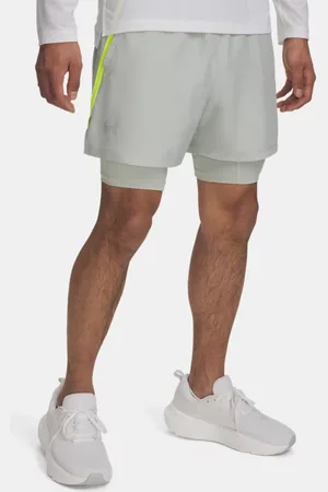 Under Armour Launch 2-in-1-Shorts (13 cm) für Herren Hydro / High Vis Gelb / Reflektierend 3XL