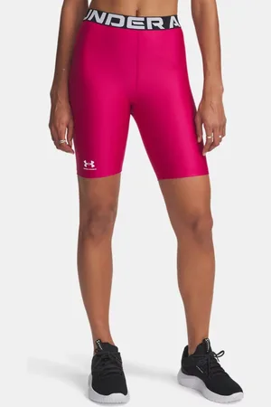 Under Armour HeatGear® Shorts (20 cm) für Damen Shaded Fuchsia / Weiß L
