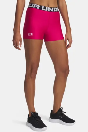 Under Armour HeatGear® Shorty für Damen Shaded Fuchsia / Weiß L