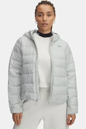 Under Armour Legend Down Jacke mit Kapuze für Damen Hydro / Silica L