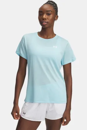 Under Armour Tech™ Twist Kurzarm-Oberteil für Damen Stream / Weiß L