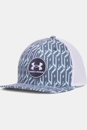 Under Armour Iso-Chill Drive Low Kappe aus Stretch für Herren Downpour / Weiß L/XL