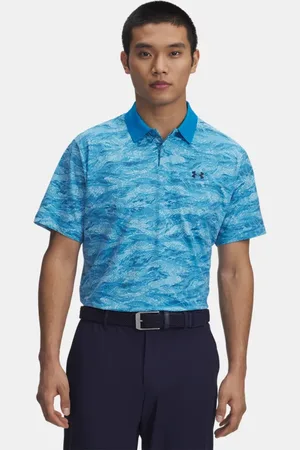 Under Armour Drive Chill Poloshirt mit Aufdruck für Herren Ether / Stream / Midnight Blaue Marine L