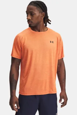 Under Armour Tech™ Strukturiertes Kurzarm-Oberteil für Herren Solar / Dark / Weiß L