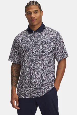 Under Armour Matchplay Poloshirt mit Aufdruck für Herren Midnight Blaue Marine / Downpour Grau / Weiß L