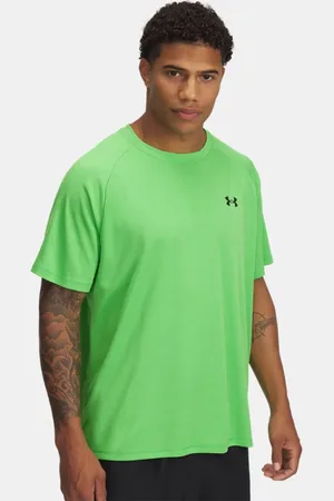 Under Armour Tech™ Strukturiertes Kurzarm-Oberteil für Herren Cyber / Spark / Schwarz L