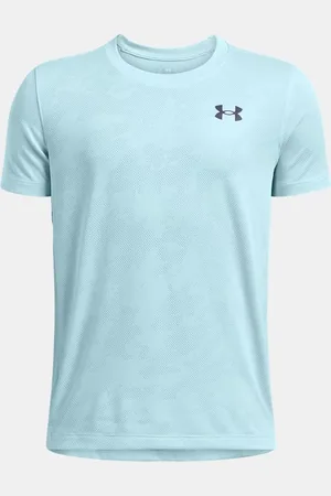 Under Armour Tech™ Vent Jacqrd Kurzarmoberteil für Jungen Stream / Midnight Blaue Marine YLG (149 - 160 cm)