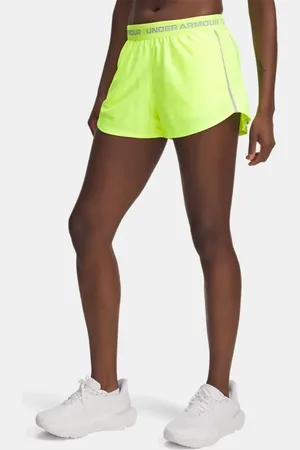 Under Armour Tech™ Play Up Shorts für Damen High Vis / Weiß L